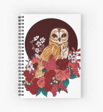 Cuaderno de espiral Owl Floral Eclipse