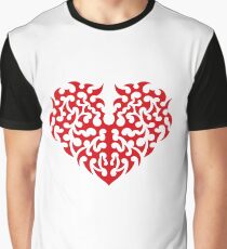 Stylized Heart Like Tattoo Graphic T-Shirt