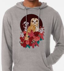 Eule Blumen Eclipse Leichter Hoodie
