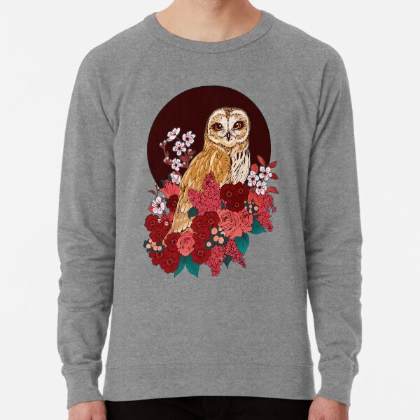 Owl Floral Eclipse Lightweight Sweatshirt