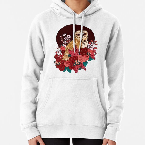 Owl Floral Eclipse Pullover Hoodie