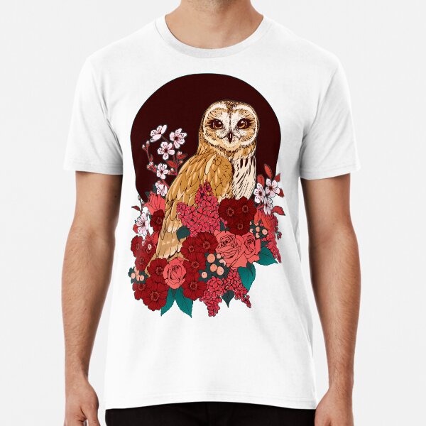 Owl Floral Eclipse Premium T-Shirt