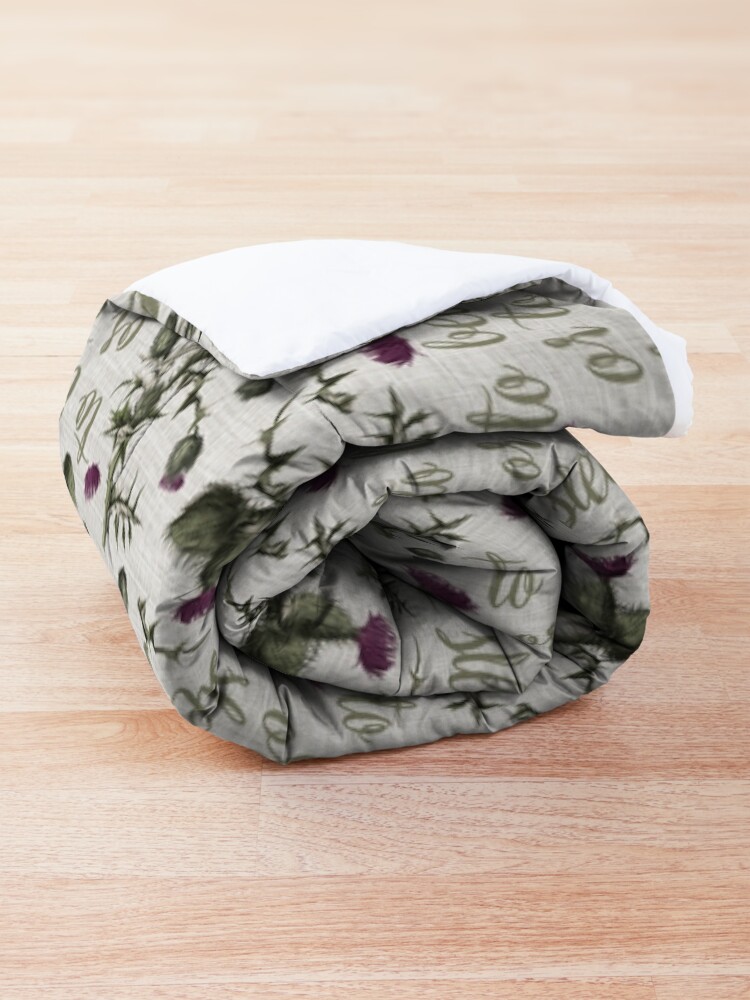 Alternate view of outlander thistle to bed or to sleep Comforter