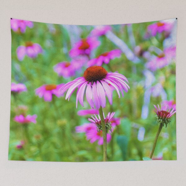Item preview, Garden Full of Pink Coneflowers designed and sold by myrubiogarden.