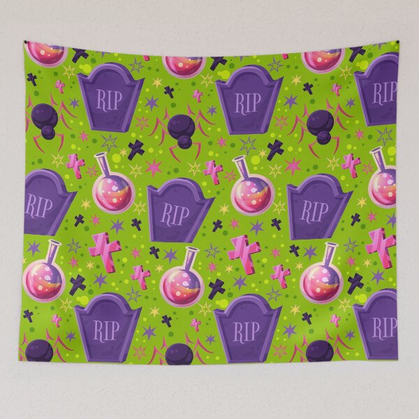 Item preview, Halloween green print designed and sold by Feather Art Shop.