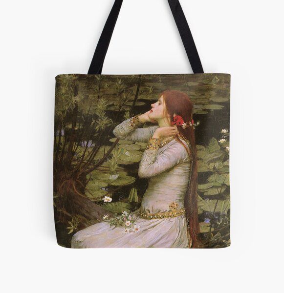 Ophelia - John William Waterhouse All Over Print Tote Bag