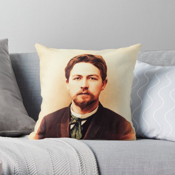 Anton Chekhov, Literary Legend Throw Pillow