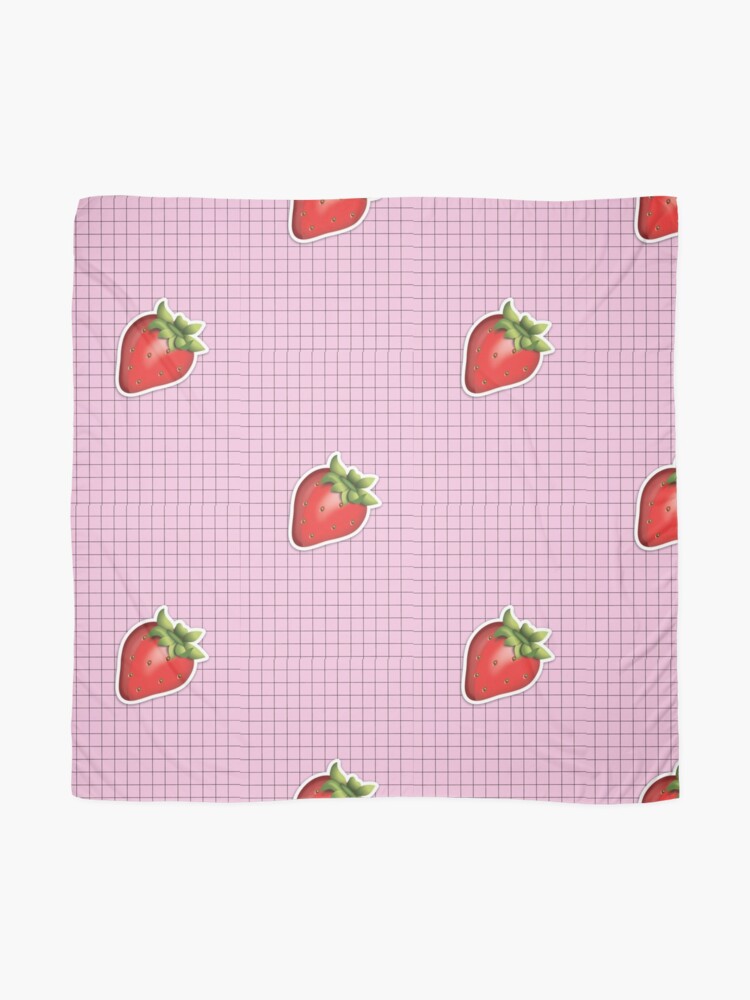 "aesthetic strawberry emoji on grid tumblr" Scarf for Sale by