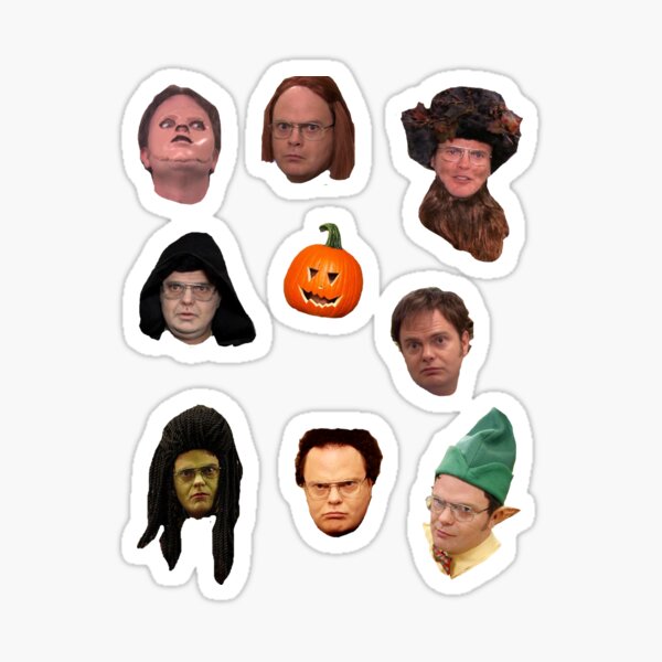 Dwight Schrute in disguise sticker pack Sticker
