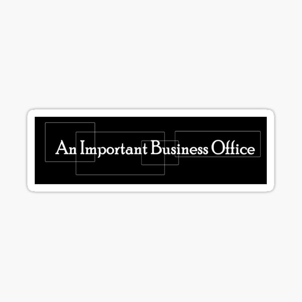 An Important Business Banner Sticker