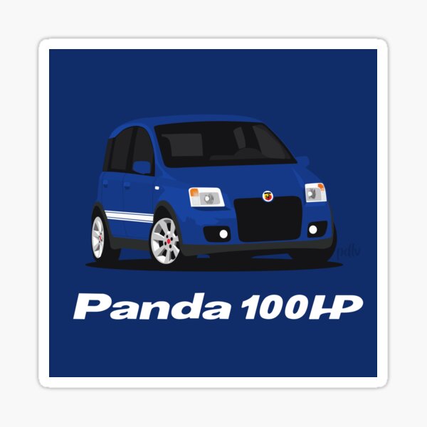 Fiat Panda 100hp Blue Sticker By Pdlv Redbubble