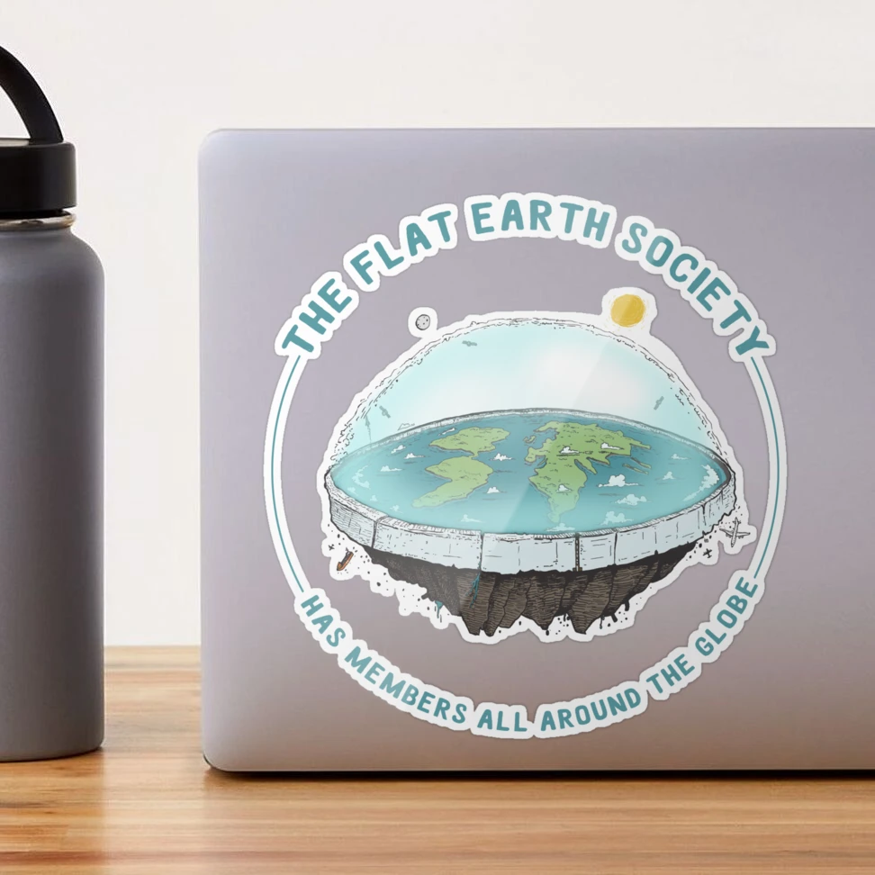 The Flat Earth has members all around the globe Coffee Mug by Lee Grace  Illustration