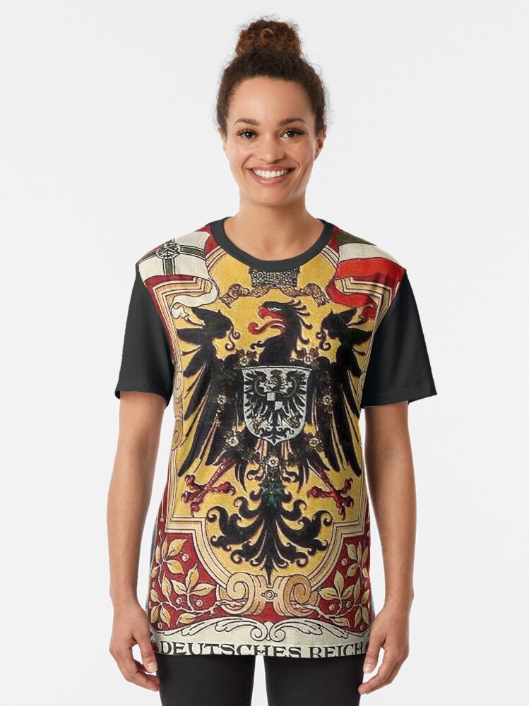 Alternate view of Kaiserzeit...German Flags and Eagle Graphic T-Shirt