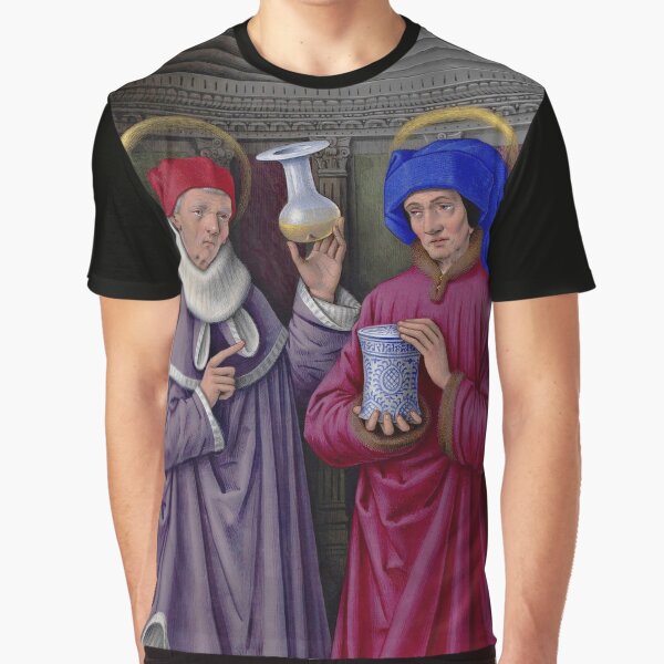 Saints Cosmas and Damian, miniature from the Grandes Heures of Anne of Brittany - Jean Bourdichon Graphic T-Shirt