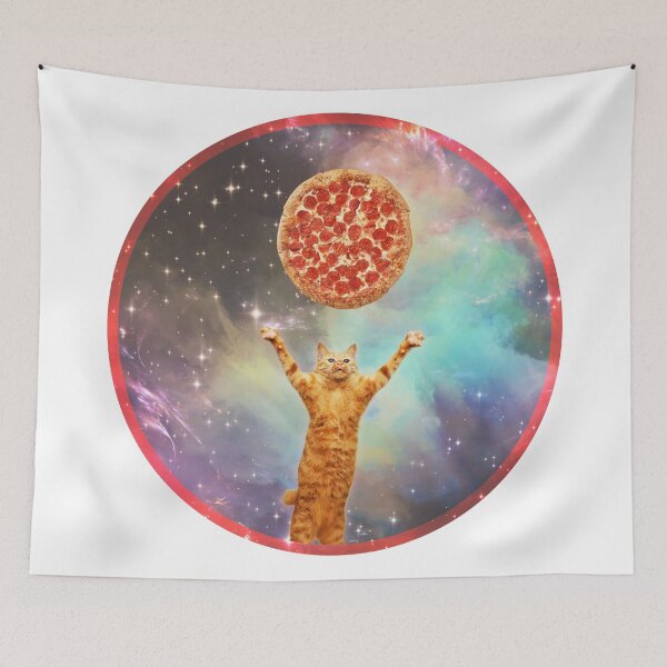 Item preview, Cat with pizza God designed and sold by amdrea.