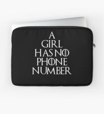 A GIRL HAS NO PHONE NUMBER WHITE Laptop Sleeve