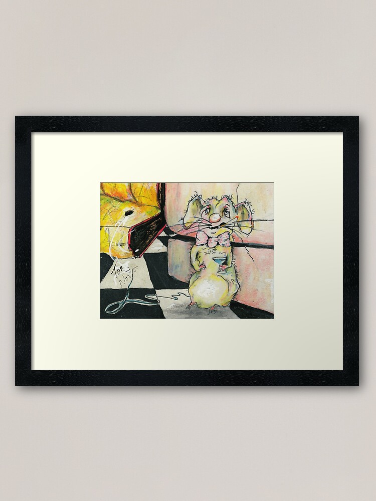Alternate view of bowtie lester the rat Framed Art Print