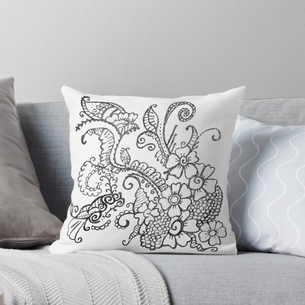 Item preview, Floral canvas Outline designed and sold by jay-p.