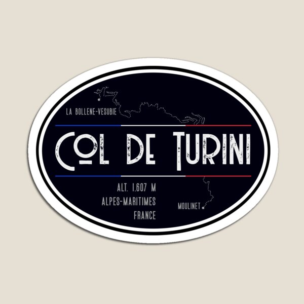 Item preview, Col De Turini 01 T-Shirt + Sticker - Route des Grandes Alpes   designed and sold by ROADTROOPER.