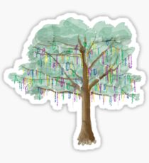 Mardi Gras Tree - watercolor Sticker
