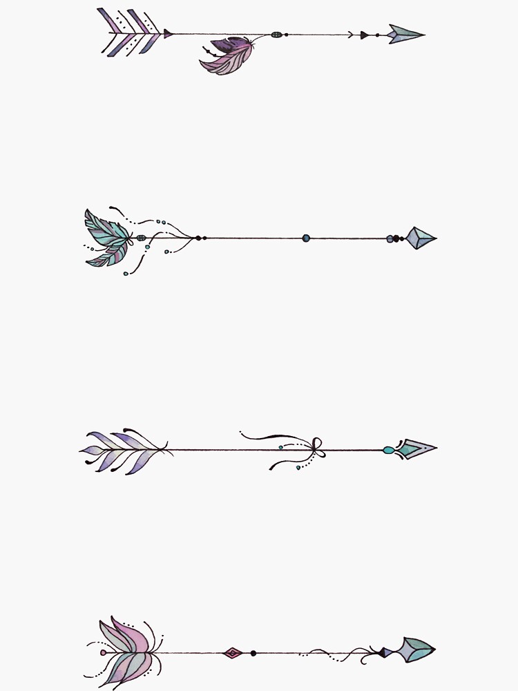 "Boho Arrows Set 2" Sticker for Sale by MarieFunseth Redbubble