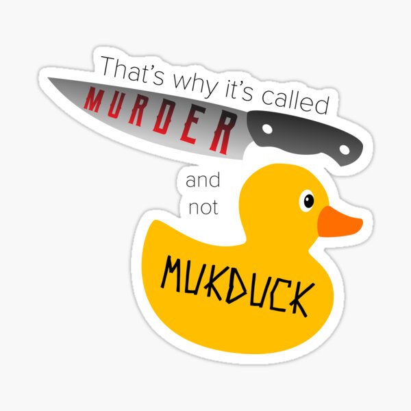 Its Murder Stickers Redbubble - schoolthe mad murderer knife practice roblox