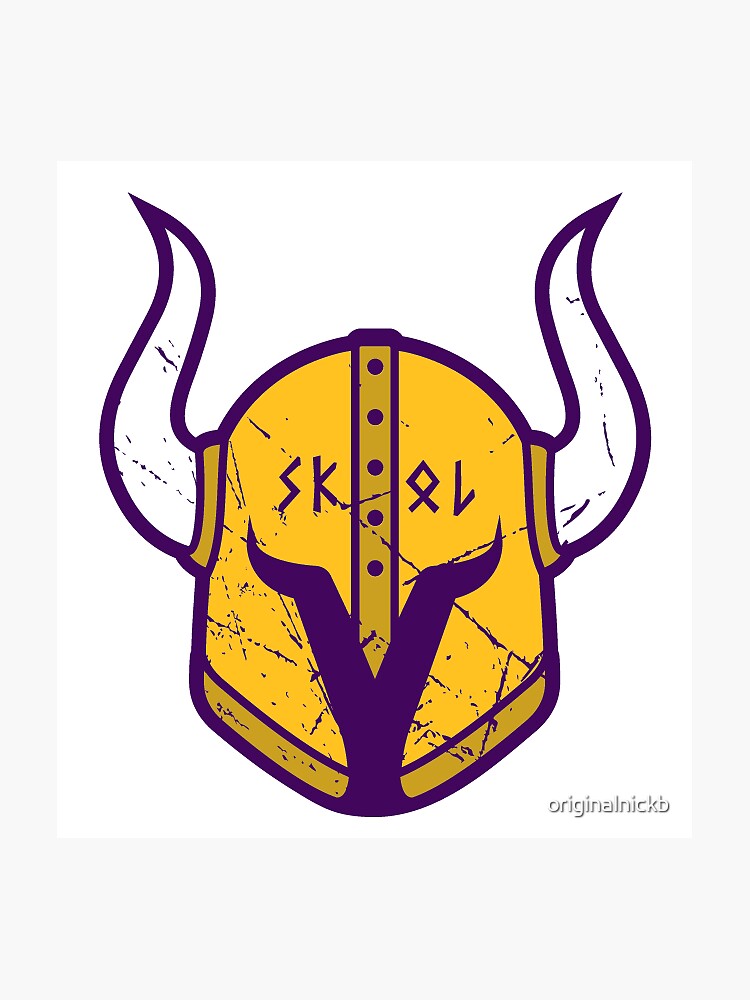 Minnesota Vikings Skol Helmet Poster for Sale by originalnickb