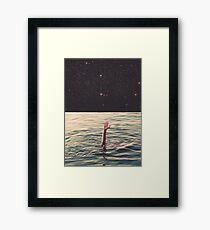 Drowned in space Framed Print