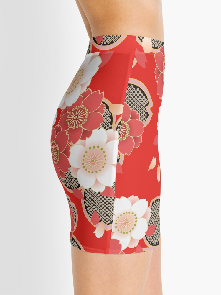 Alternate view of Vintage Japanese Wedding Kimono Pattern Mini Skirt