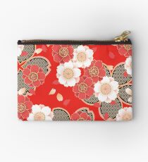 Vintage Japanese Wedding Kimono Pattern Zipper Pouch