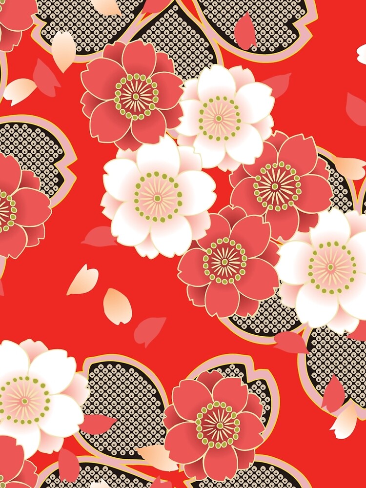 Vintage Japanese Wedding Kimono Pattern by bragova