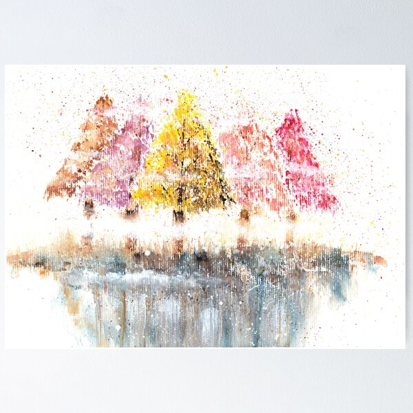 Watercolor Little Forest Illustration Poster
