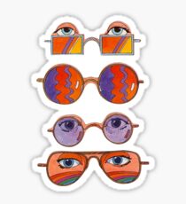 vintage glasses design Sticker