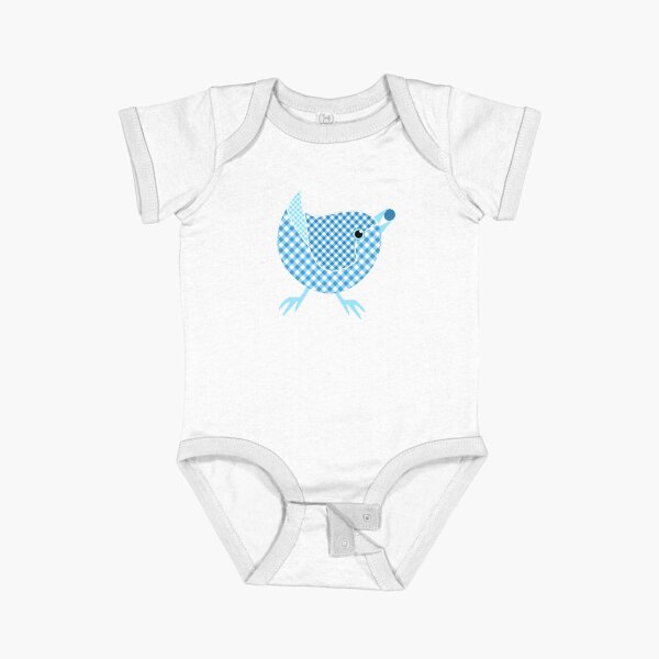 Item preview, Gingham Bird - Blue designed and sold by miniverdesigns.