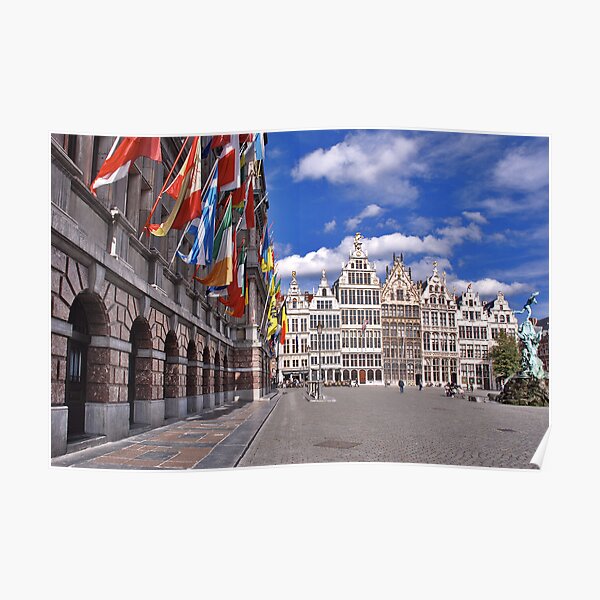 Flags on the Main Market Poster