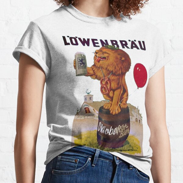 German Oktoberfest party with Lowenbrau Lion Classic T-Shirt