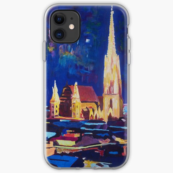 Vienna at night with St. Stephen's Cathedral iPhone Soft Case