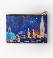 Vienna at night with St. Stephen's Cathedral Studio Pouch
