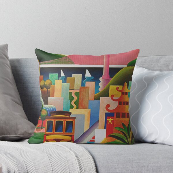 Item preview, San Francisco California Colorful Retro Vintage Poster designed and sold by vintagevivian.