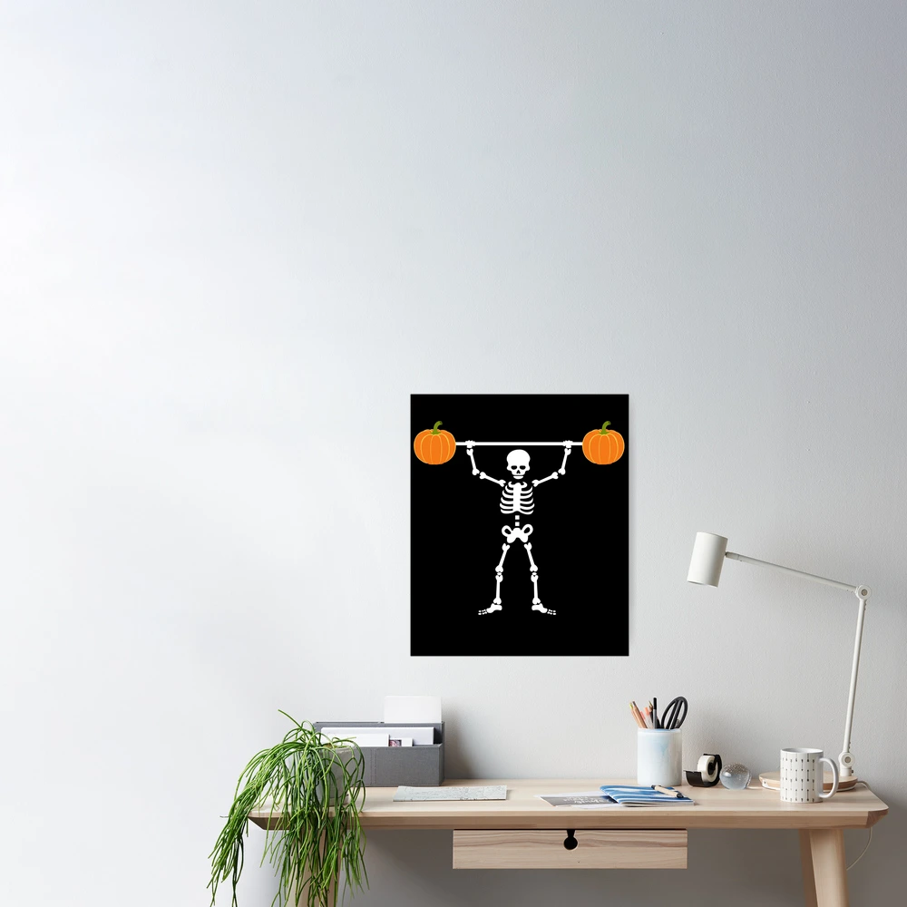 Halloween Skeleton Pumpkin Fitness Gym Gift Do You Even Lift Bro