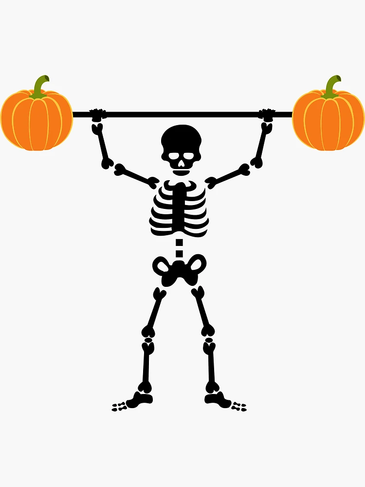 Halloween Skeleton Pumpkin Fitness Gym Gift Do You Even Lift Bro