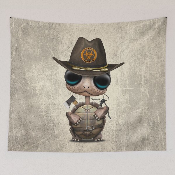 Item preview, Baby Turtle Zombie Hunter designed and sold by JeffBartels.