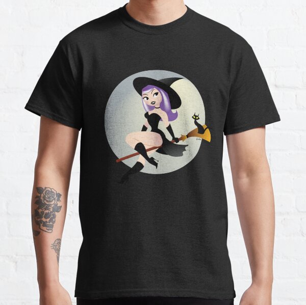 Cute Pin-up Witch Classic T-Shirt