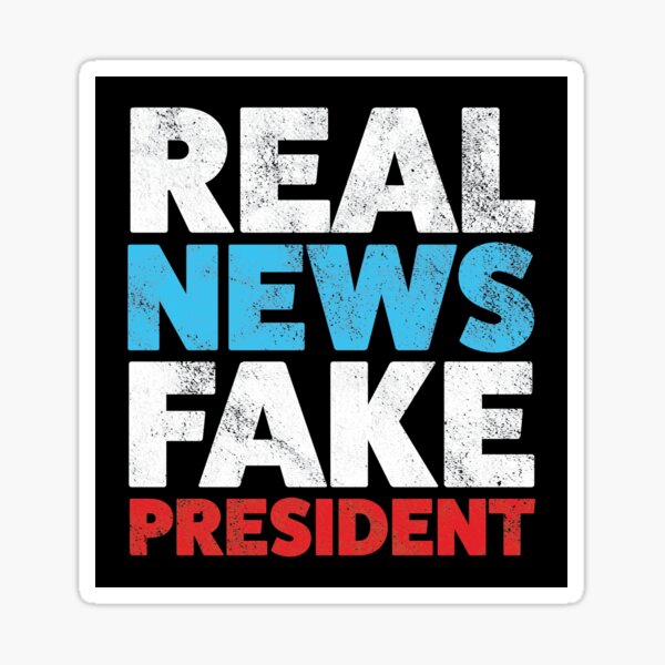 Vista previa del artículo con la obra «Anti Trump Real News Fake President Not Fake Noticias Resistencia Trump», diseñado y vendido por mindeverykind.