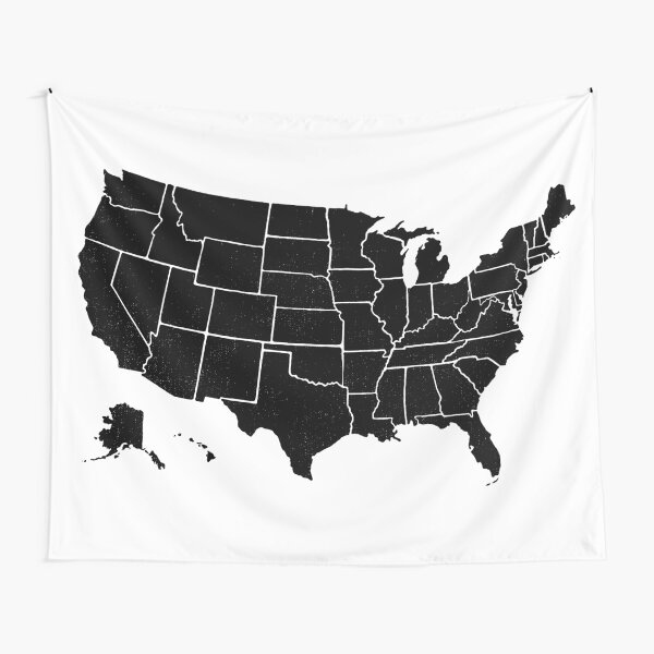 Simps United States Map Tapestry