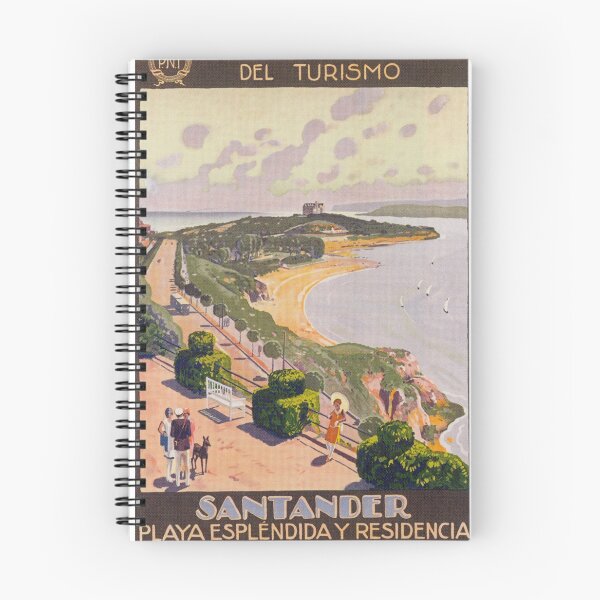 Item preview, Santander Spain Colorful Vintage Travel Poster designed and sold by vintagevivian.