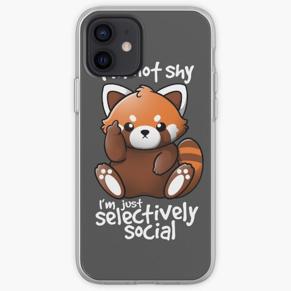 Shy red panda iPhone Soft Case