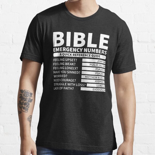 Vista previa del artículo con la obra «Números de emergencia de la Biblia Funny Christian», diseñado y vendido por designeclipse.