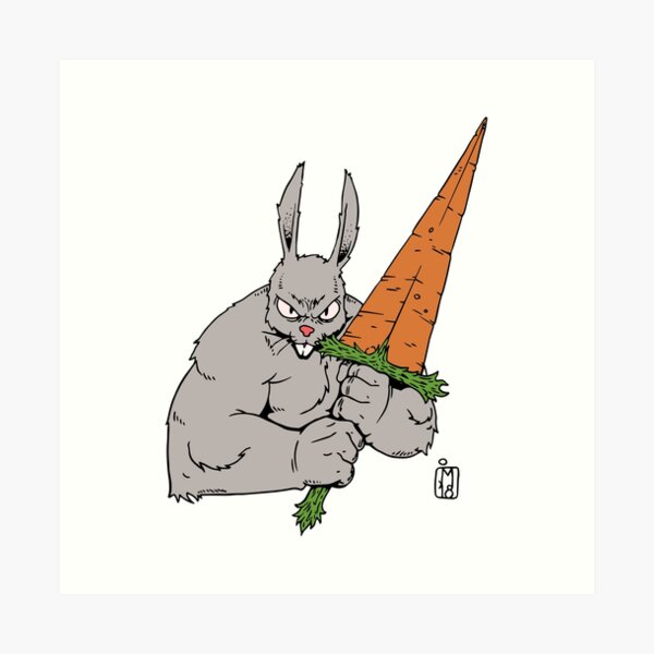 Bunny warrior Art Print