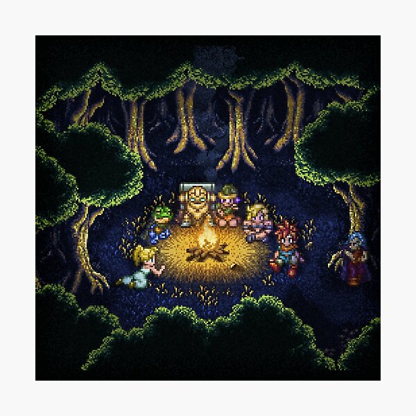 Chrono Camping Pixels Photographic Print
